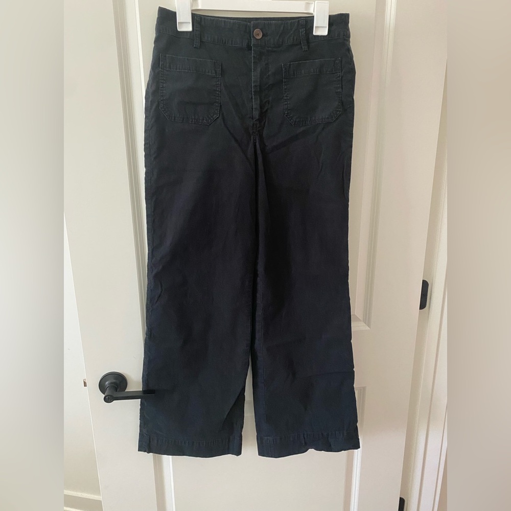 J. Crew Black Wide-Leg Utility Jeans